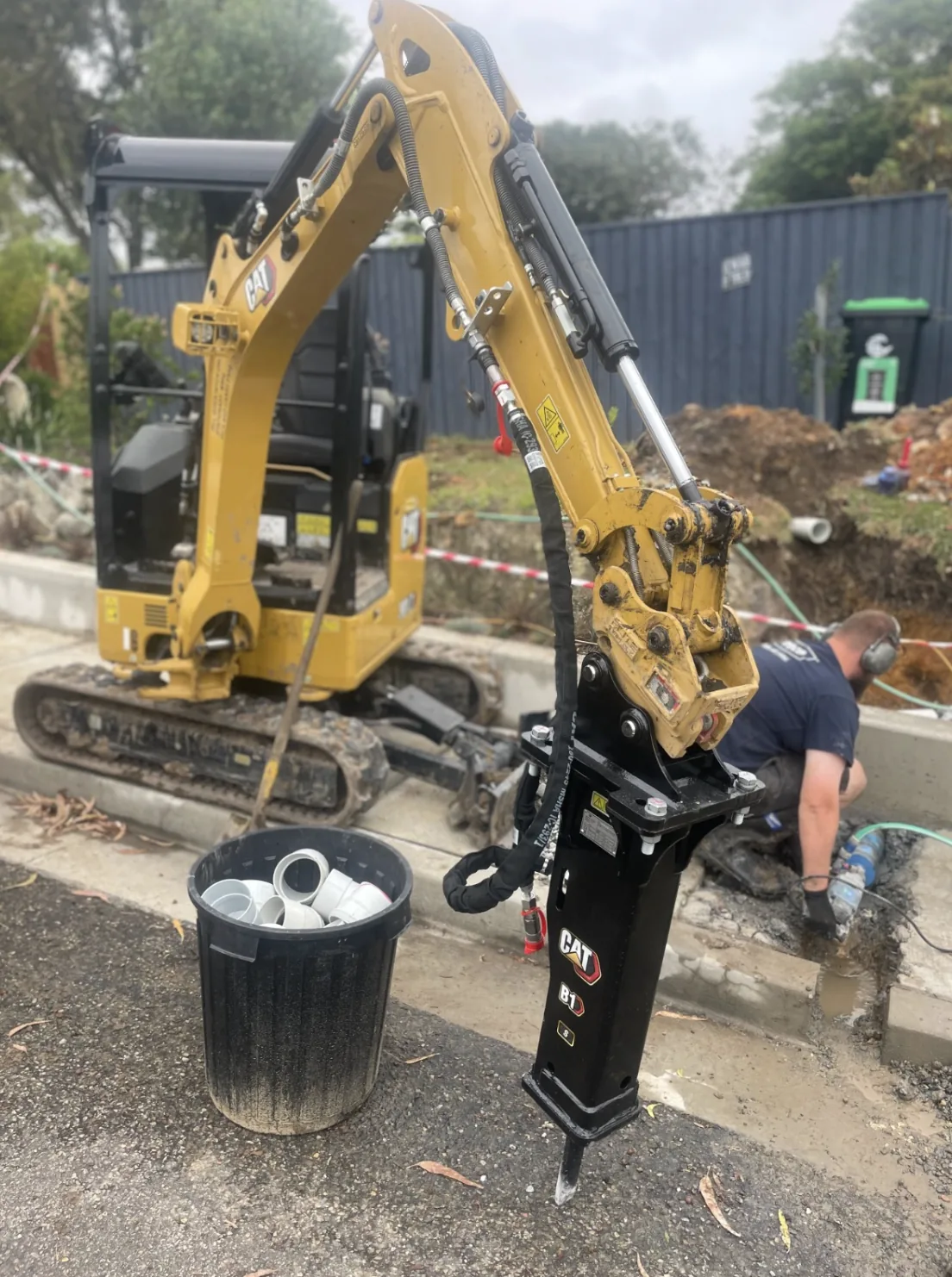 Large underground plumbing works