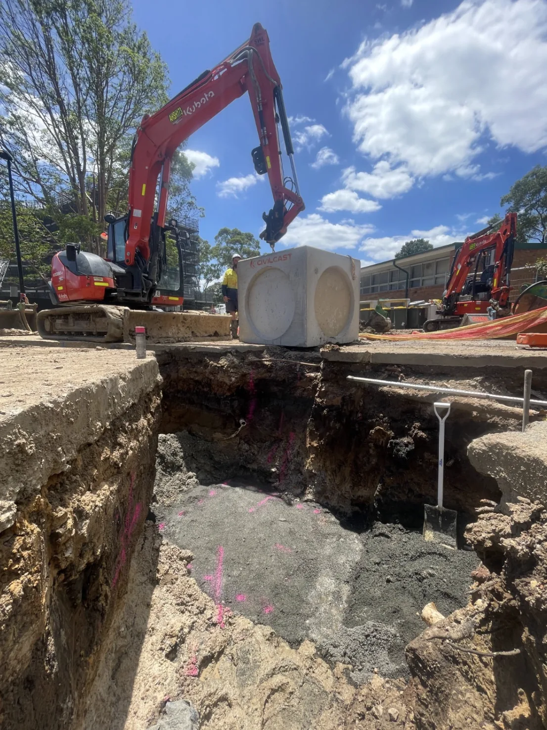 Civil pipework installation
