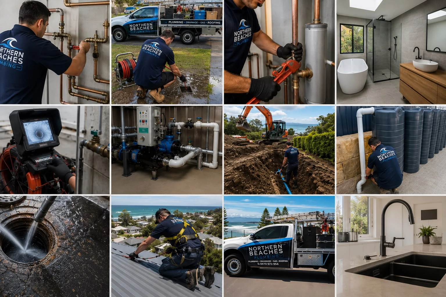 Plumbing, drainage, roofing and water-system capabilities