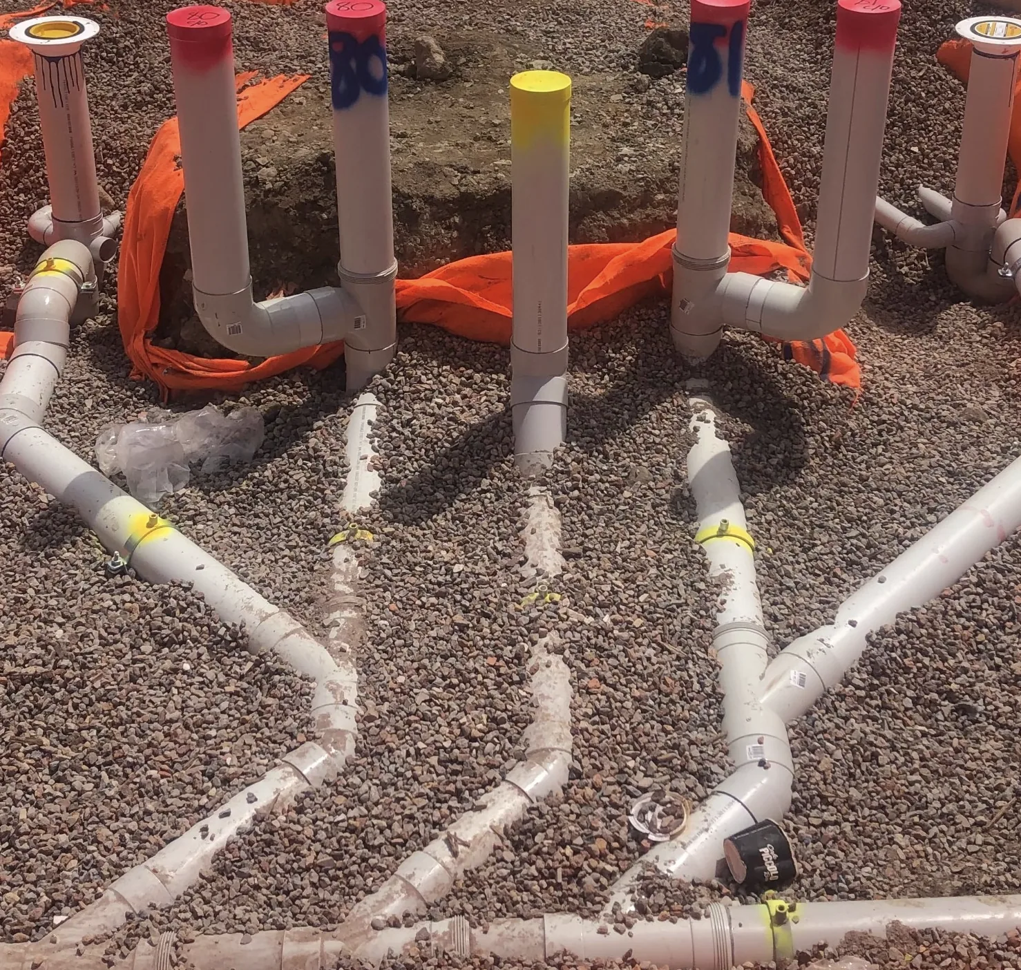 New-build plumbing installation