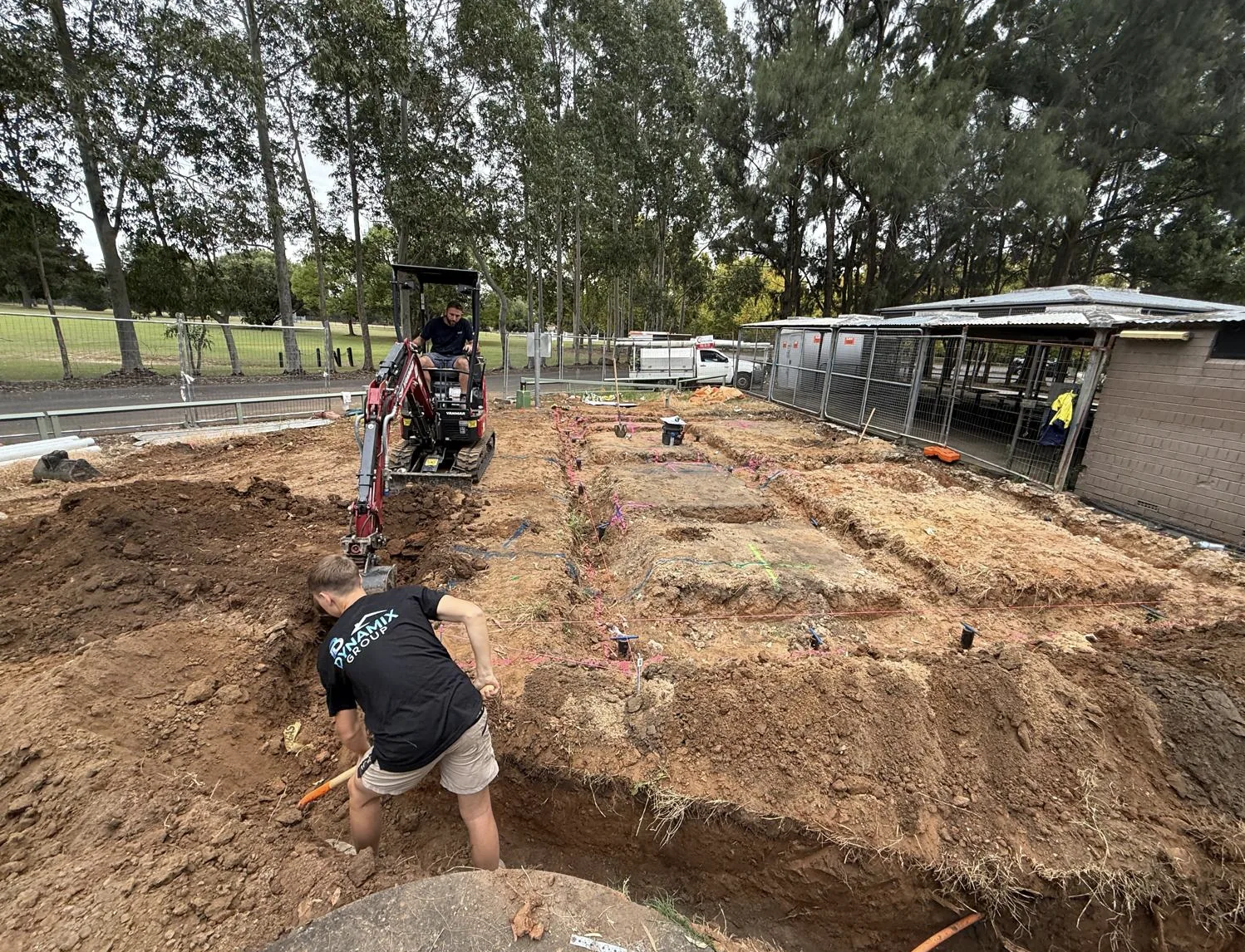 Large-scale plumbing groundworks