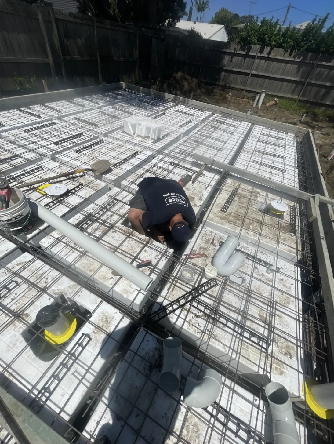 Underfloor plumbing installation